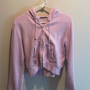 brandy melville cropped zip up!!